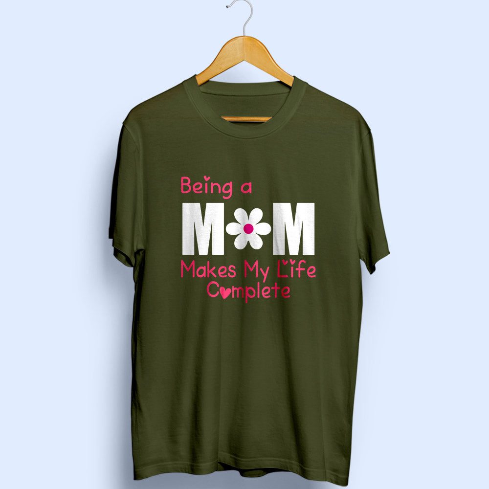 Being A Mom Half Sleeve T-Shirt - Soul & Peace