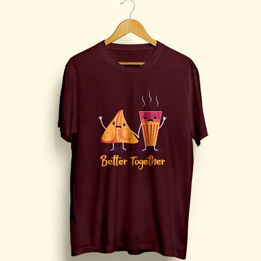Better Together : Samosa Chai Half Sleeve T-Shirt - Soul & Peace