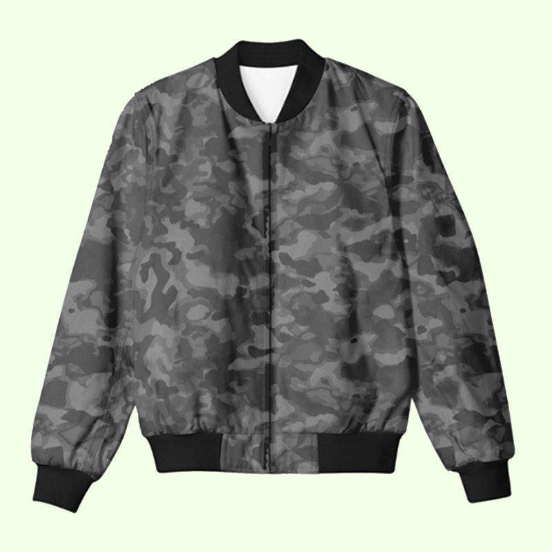 Black Camouflage Bomber Jacket