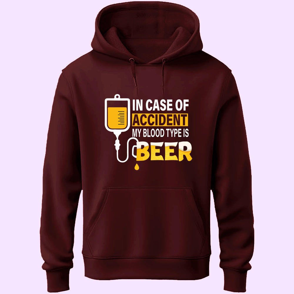 Blood Type Is Beer Unisex Hoodie