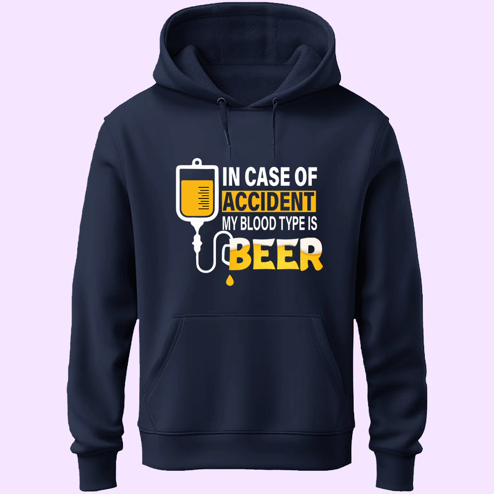 Blood Type Is Beer Unisex Hoodie