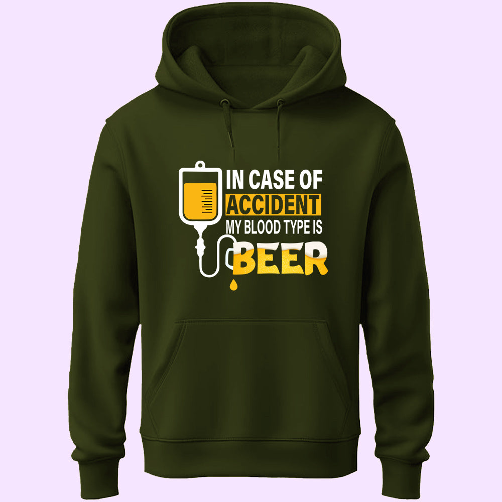 Blood Type Is Beer Unisex Hoodie