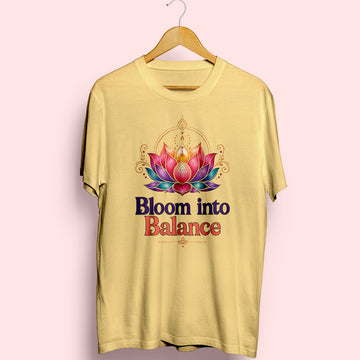 Bloom Into Balance Half Sleeve T-Shirt