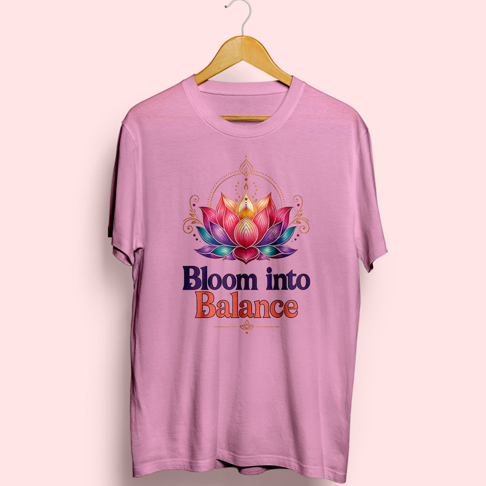 Bloom Into Balance Half Sleeve T-Shirt