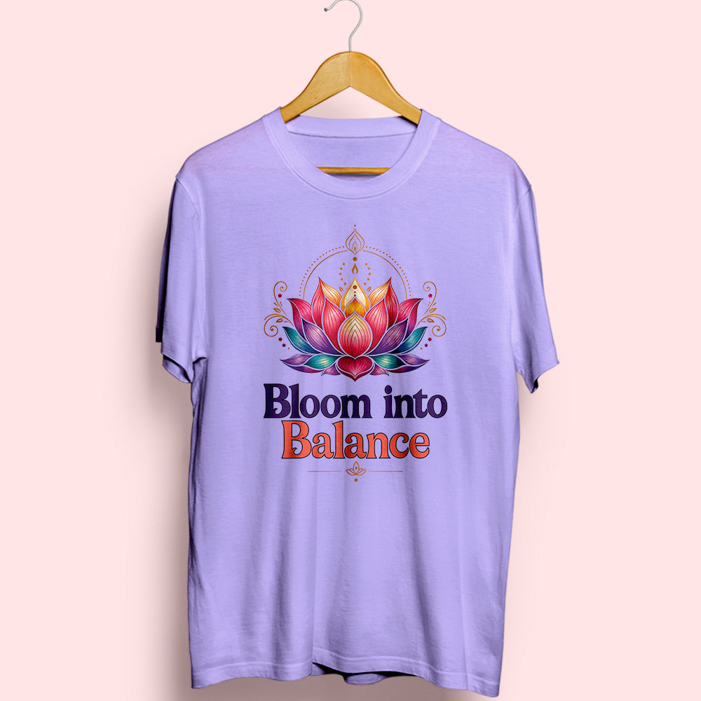 Bloom Into Balance Half Sleeve T-Shirt