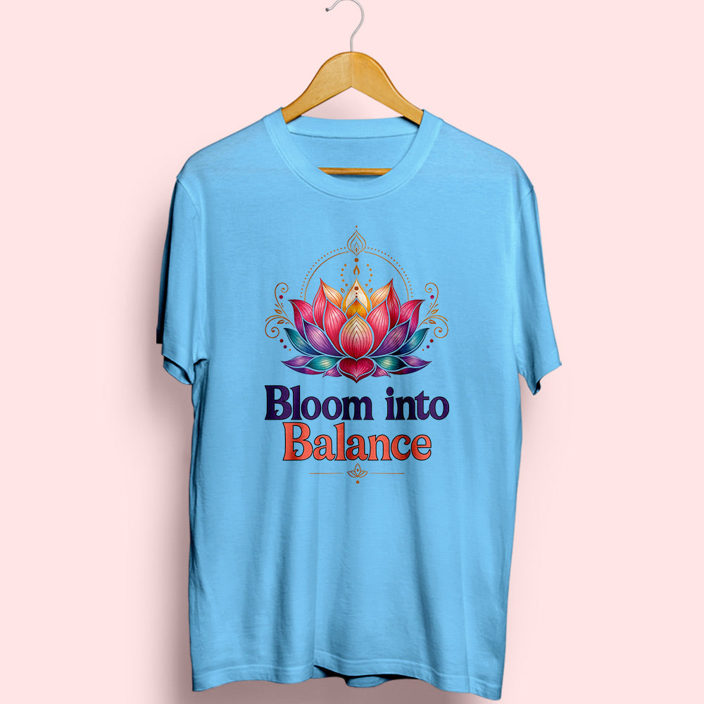Bloom Into Balance Half Sleeve T-Shirt