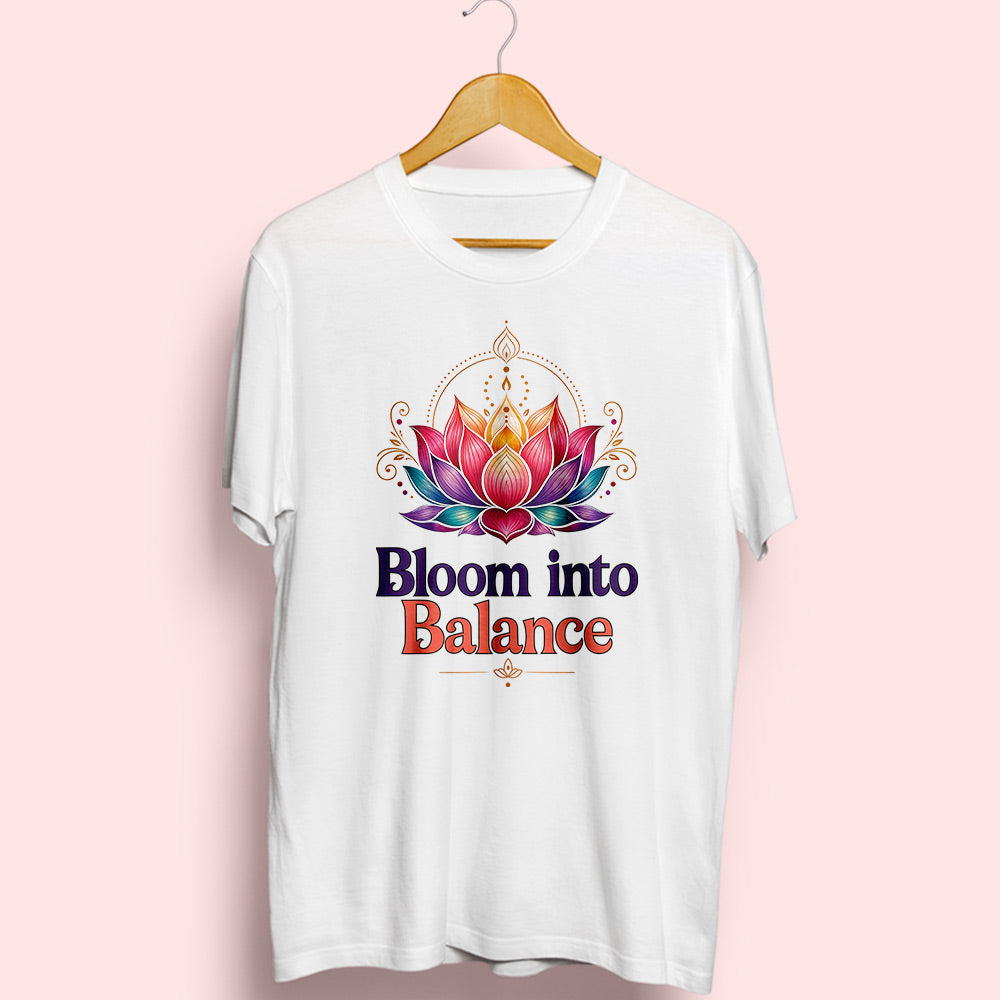 Bloom Into Balance Half Sleeve T-Shirt