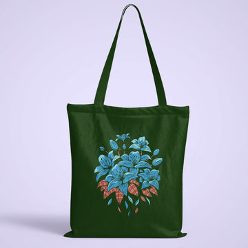 Blue Lilies Tote Bag