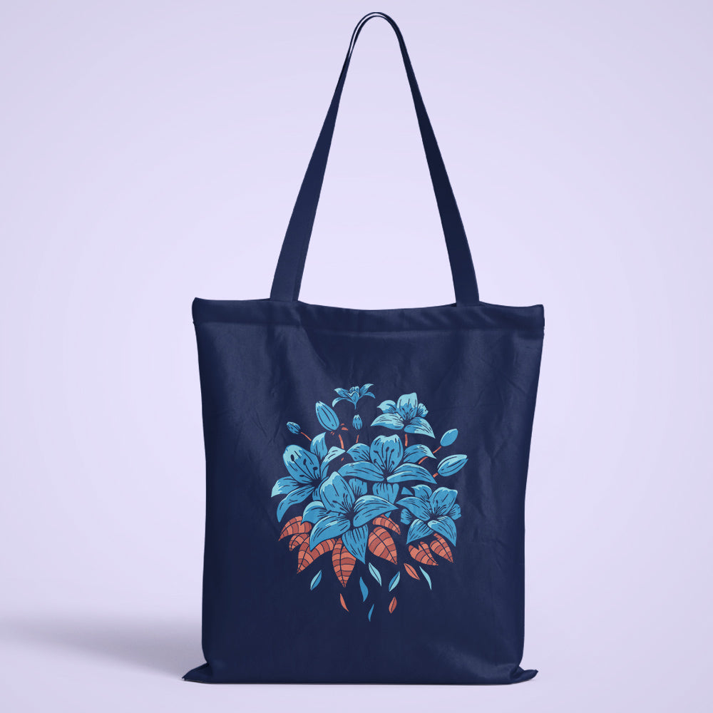 Blue Lilies Tote Bag