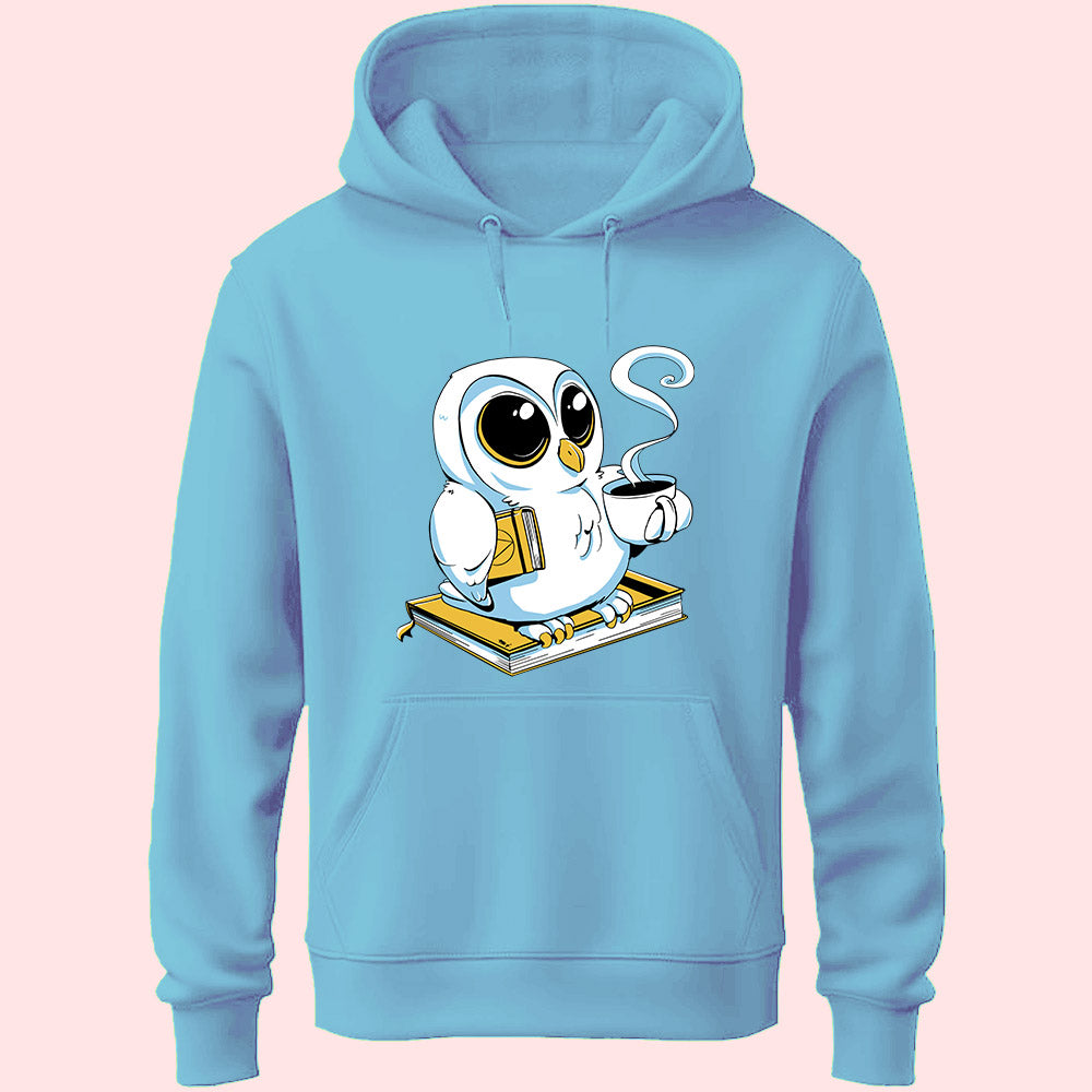 Book Owl & Coffee Unisex Hoodie - Soul & Peace