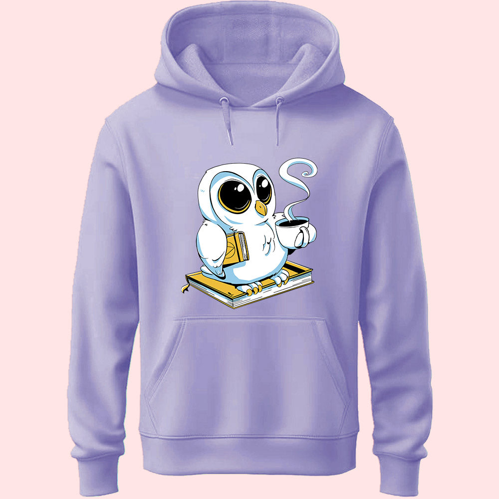 Book Owl & Coffee Unisex Hoodie - Soul & Peace