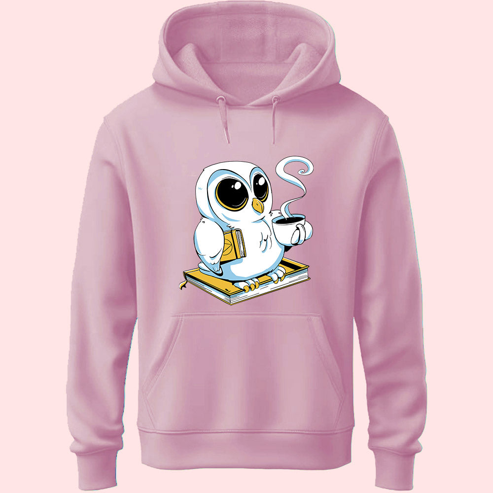 Book Owl & Coffee Unisex Hoodie - Soul & Peace