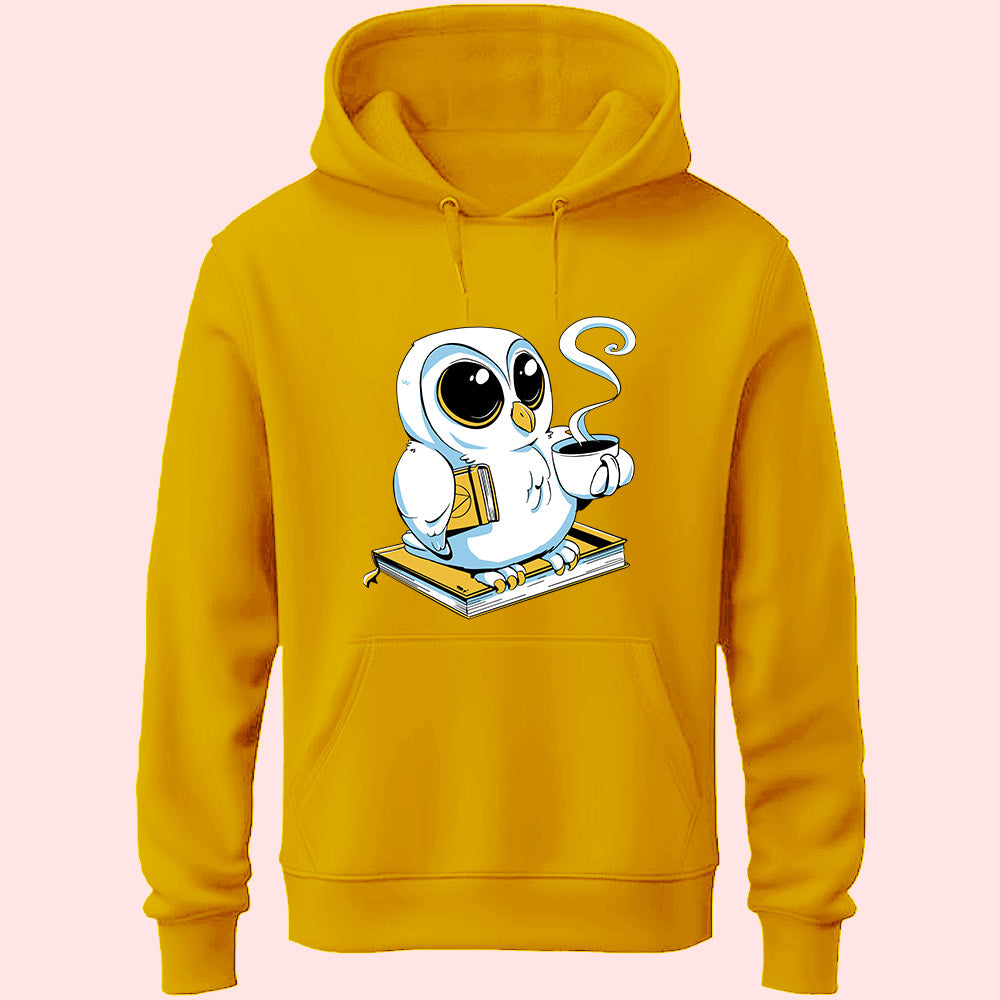 Book Owl & Coffee Unisex Hoodie - Soul & Peace