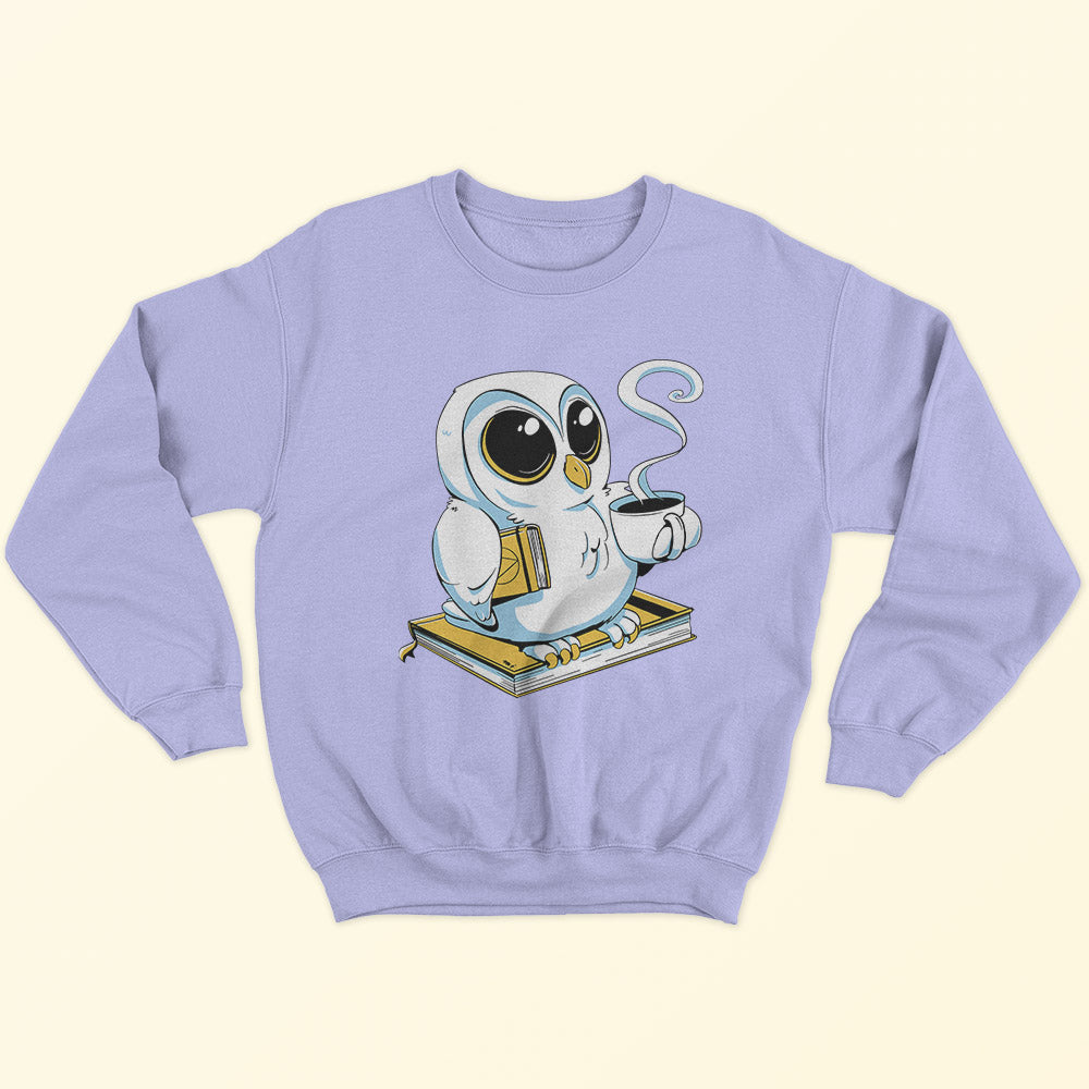 Book Owl & Coffee Sweatshirt - Soul & Peace