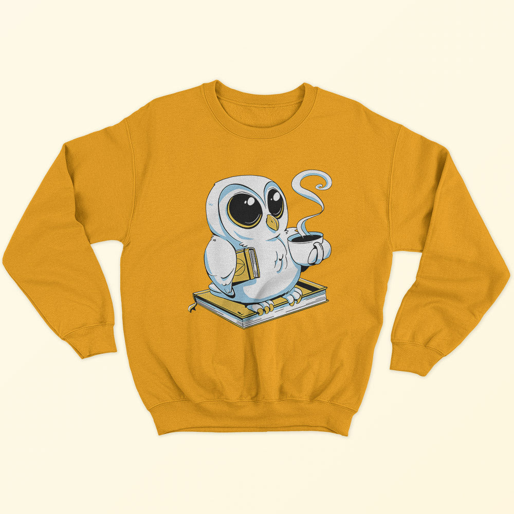 Book Owl & Coffee Sweatshirt - Soul & Peace