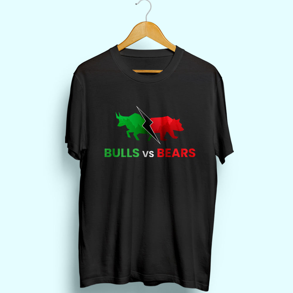 Bulls Vs Bears Half Sleeve T-Shirt