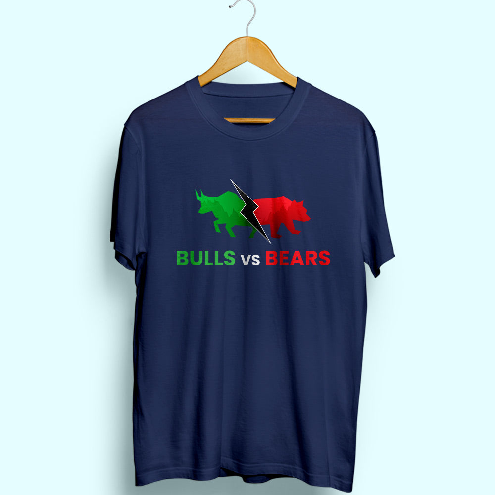 Bulls Vs Bears Half Sleeve T-Shirt