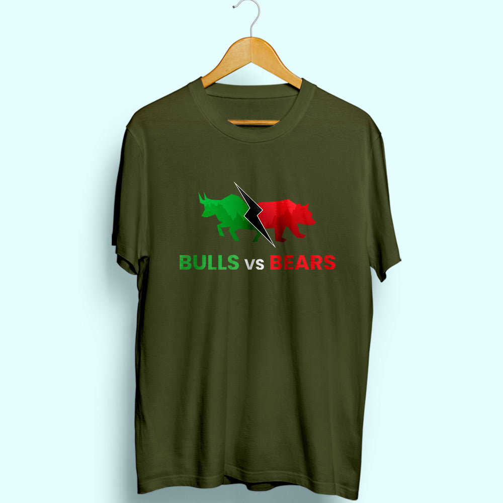 Bulls Vs Bears Half Sleeve T-Shirt
