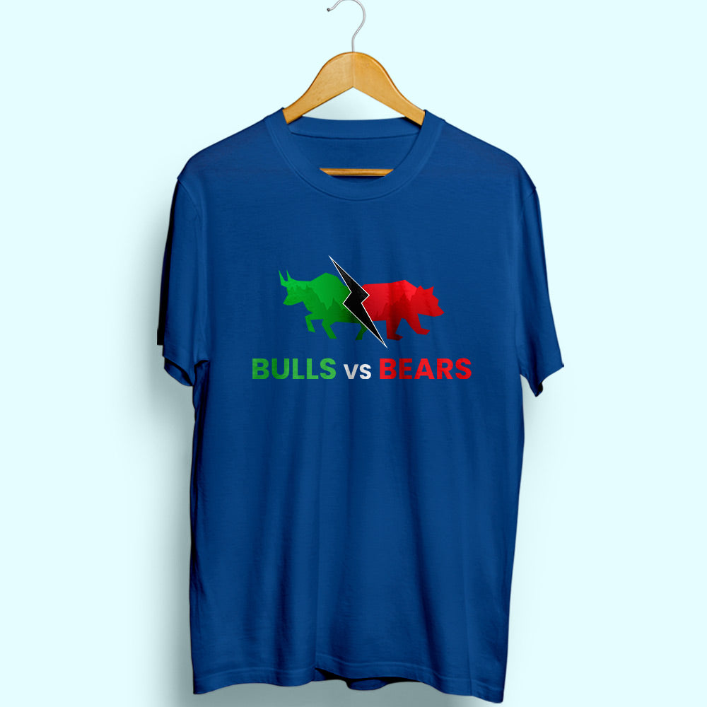 Bulls Vs Bears Half Sleeve T-Shirt