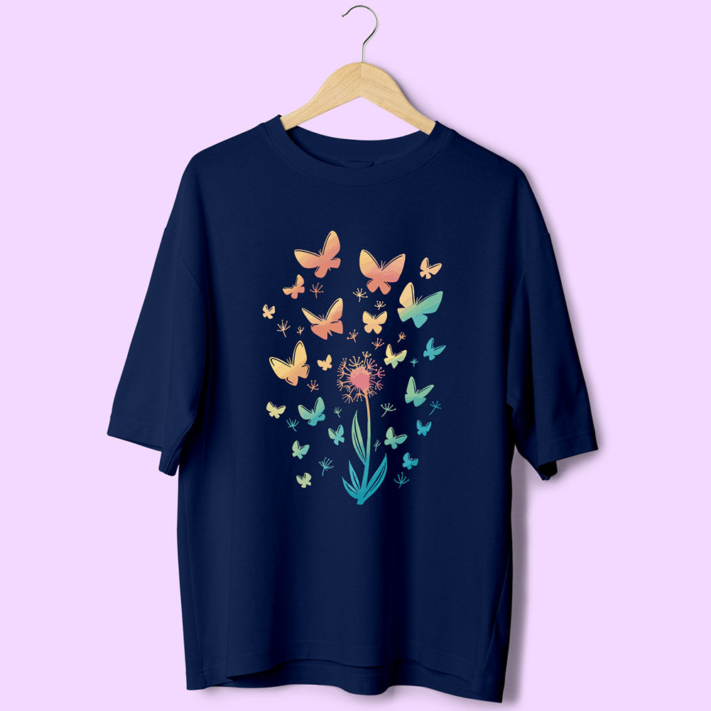 Butterflies (Front Print) Oversized T-Shirt
