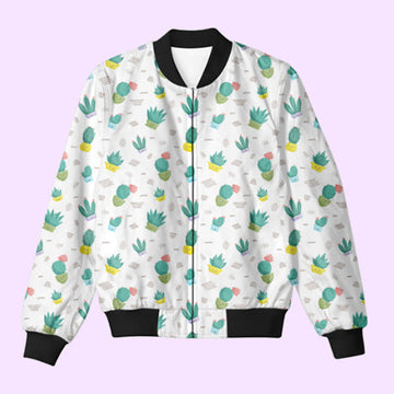 Cute Cactus Bomber Jacket