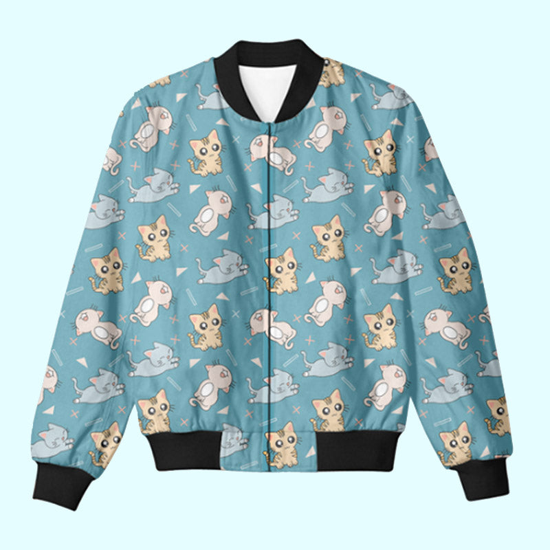 Cute Cat Bomber Jacket