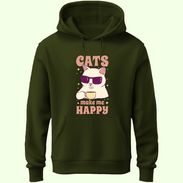Cats Make Me Happy Unisex Hoodie