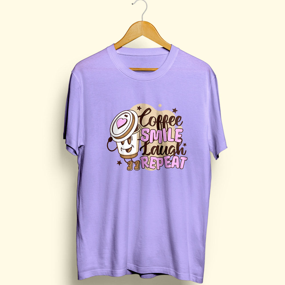 Coffee Smile Laugh Half Sleeve T-Shirt - Soul & Peace
