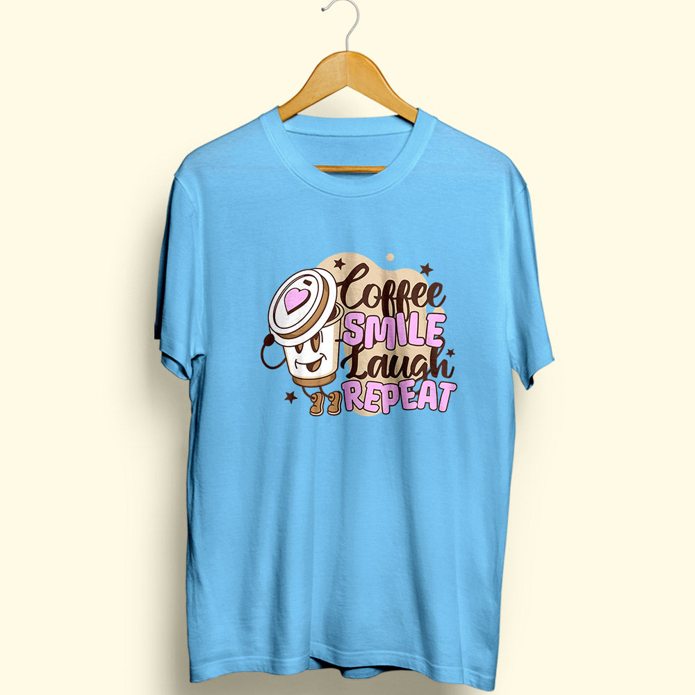 Coffee Smile Laugh Half Sleeve T-Shirt - Soul & Peace