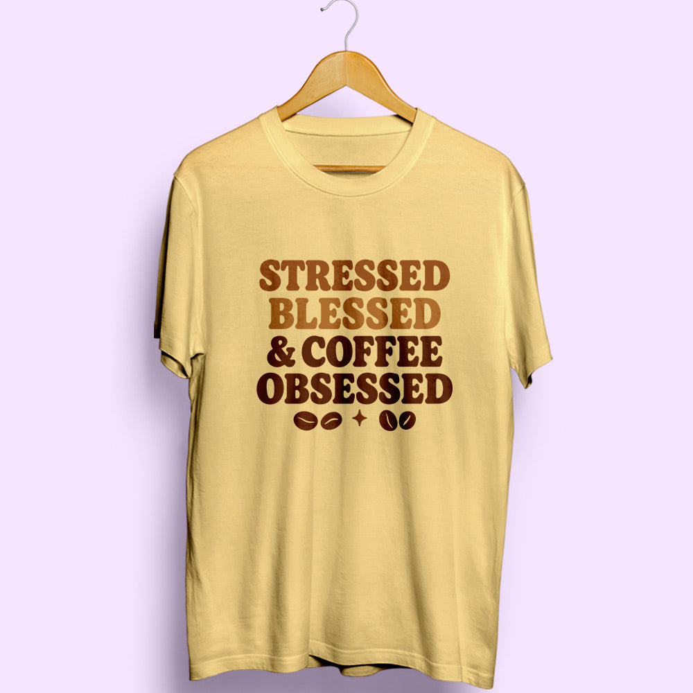 Coffee Obsessed Half Sleeve T-Shirt
