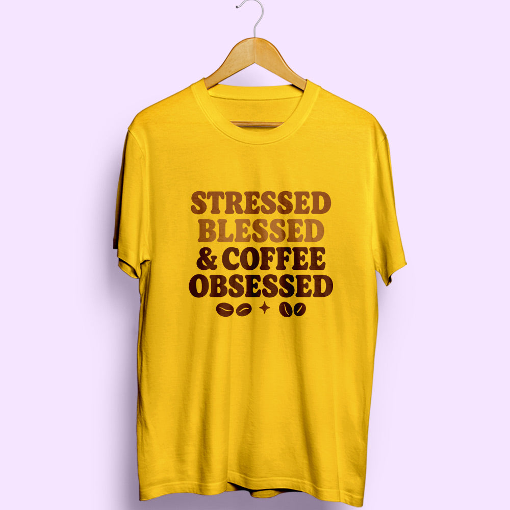 Coffee Obsessed Half Sleeve T-Shirt
