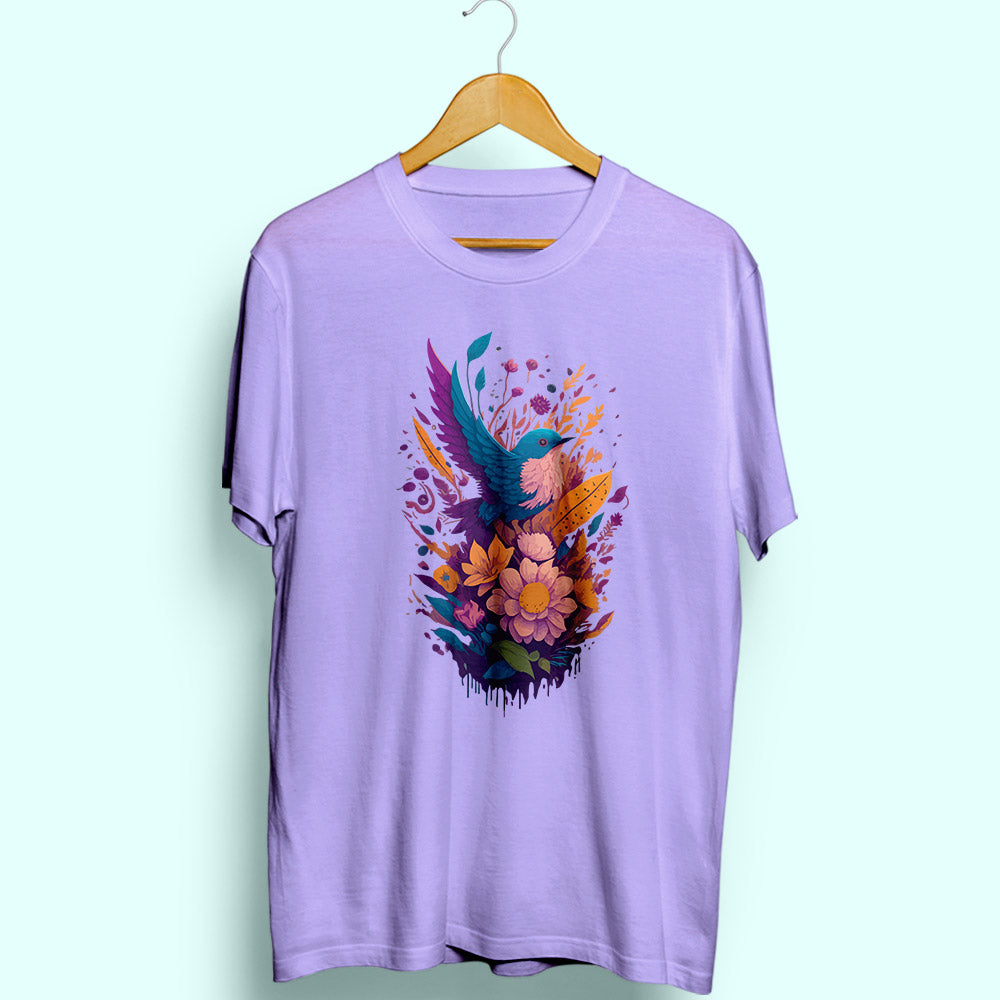 Colourful Bird Half Sleeve T-Shirt