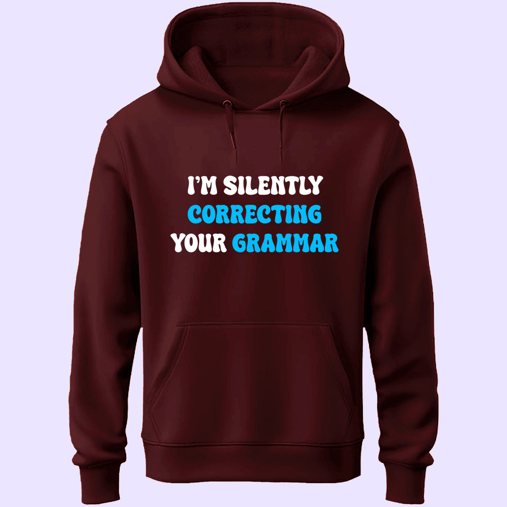Correcting Grammar Unisex Hoodie