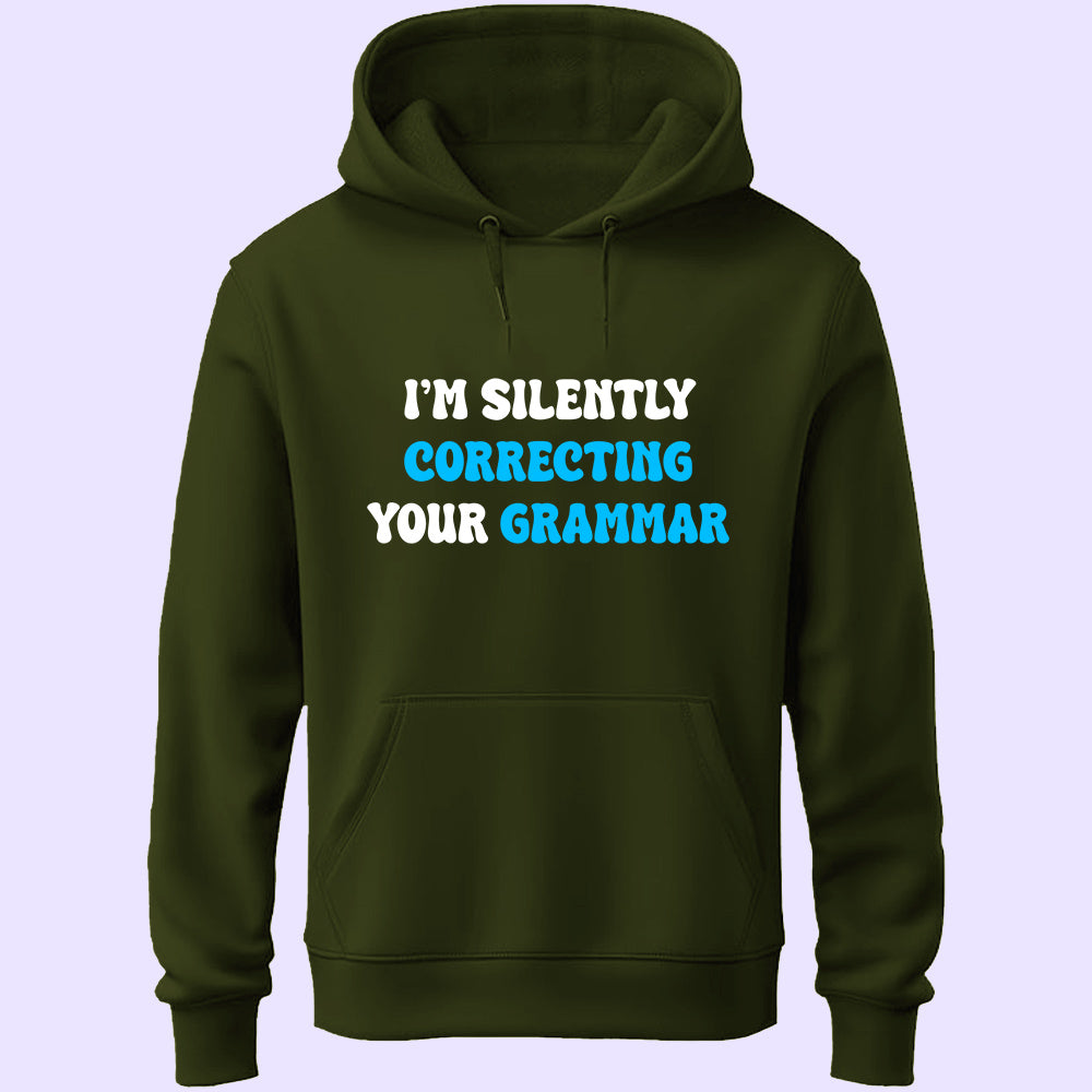 Correcting Grammar Unisex Hoodie