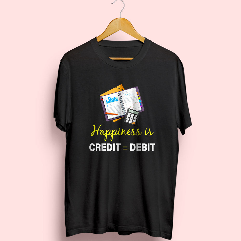 Credit Debit Half Sleeve T-Shirt - Soul & Peace