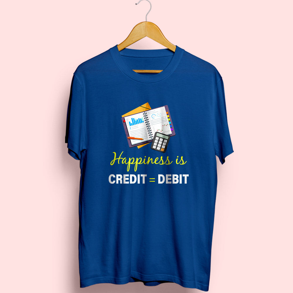 Credit Debit Half Sleeve T-Shirt - Soul & Peace