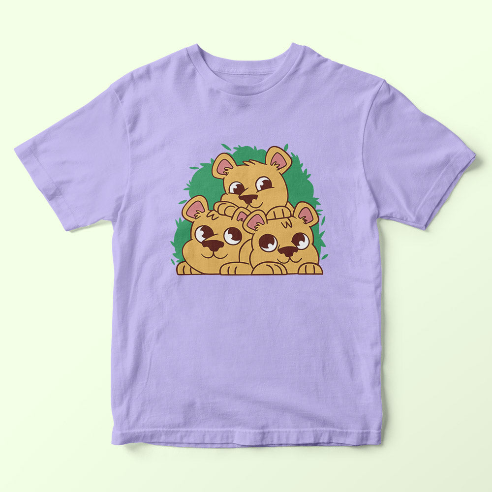 Cute Lion Cubs Kids T-Shirt