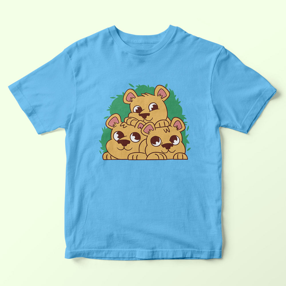 Cute Lion Cubs Kids T-Shirt