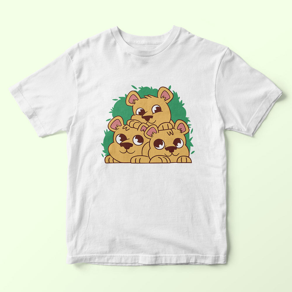 Cute Lion Cubs Kids T-Shirt