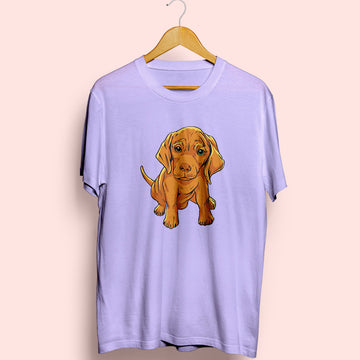 Cute Puppy Half Sleeve T-Shirt