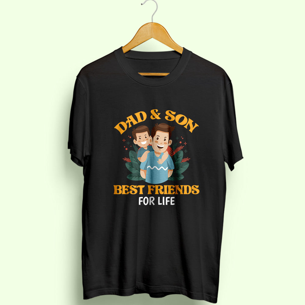 Dad & Son Best Friends Half Sleeve T-Shirt - Soul & Peace