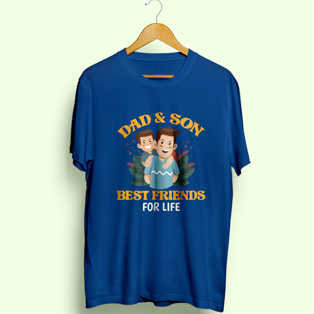 Dad & Son Best Friends Half Sleeve T-Shirt - Soul & Peace