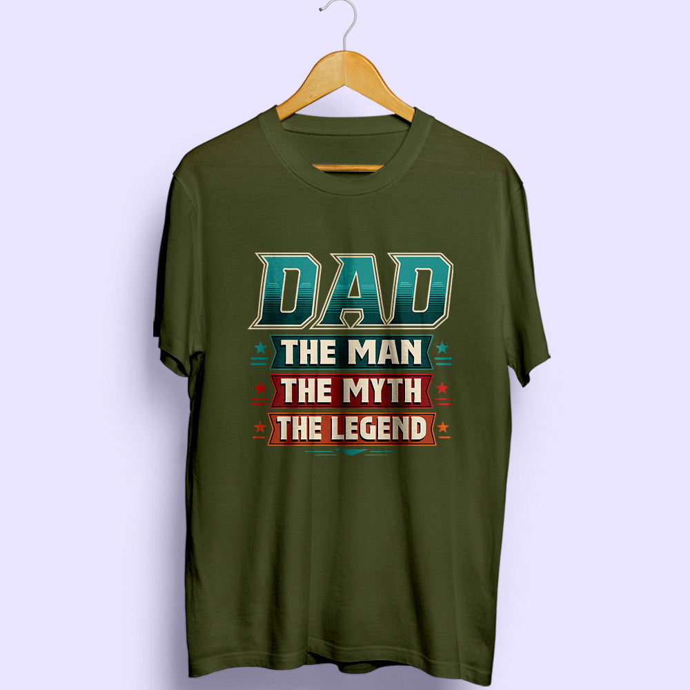 Dad The Legend Half Sleeve T-Shirt