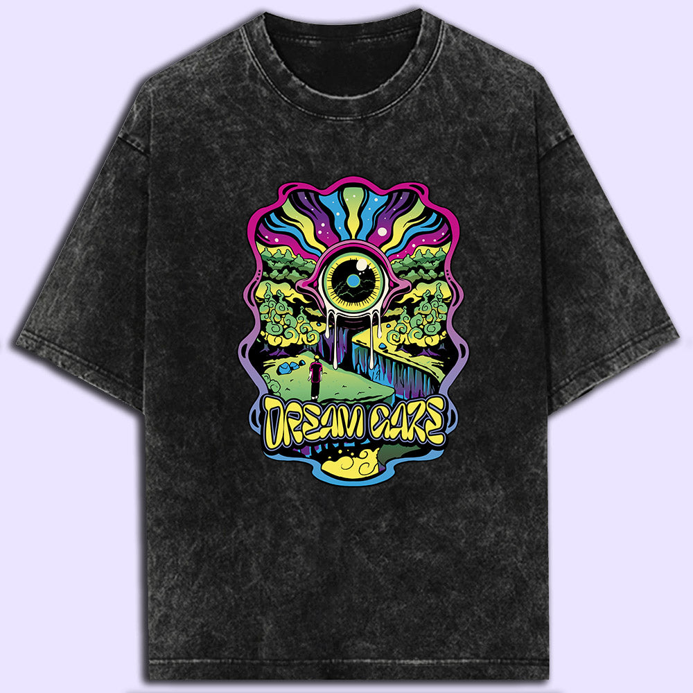 Dream Gaze Acid Wash Oversized T-Shirt