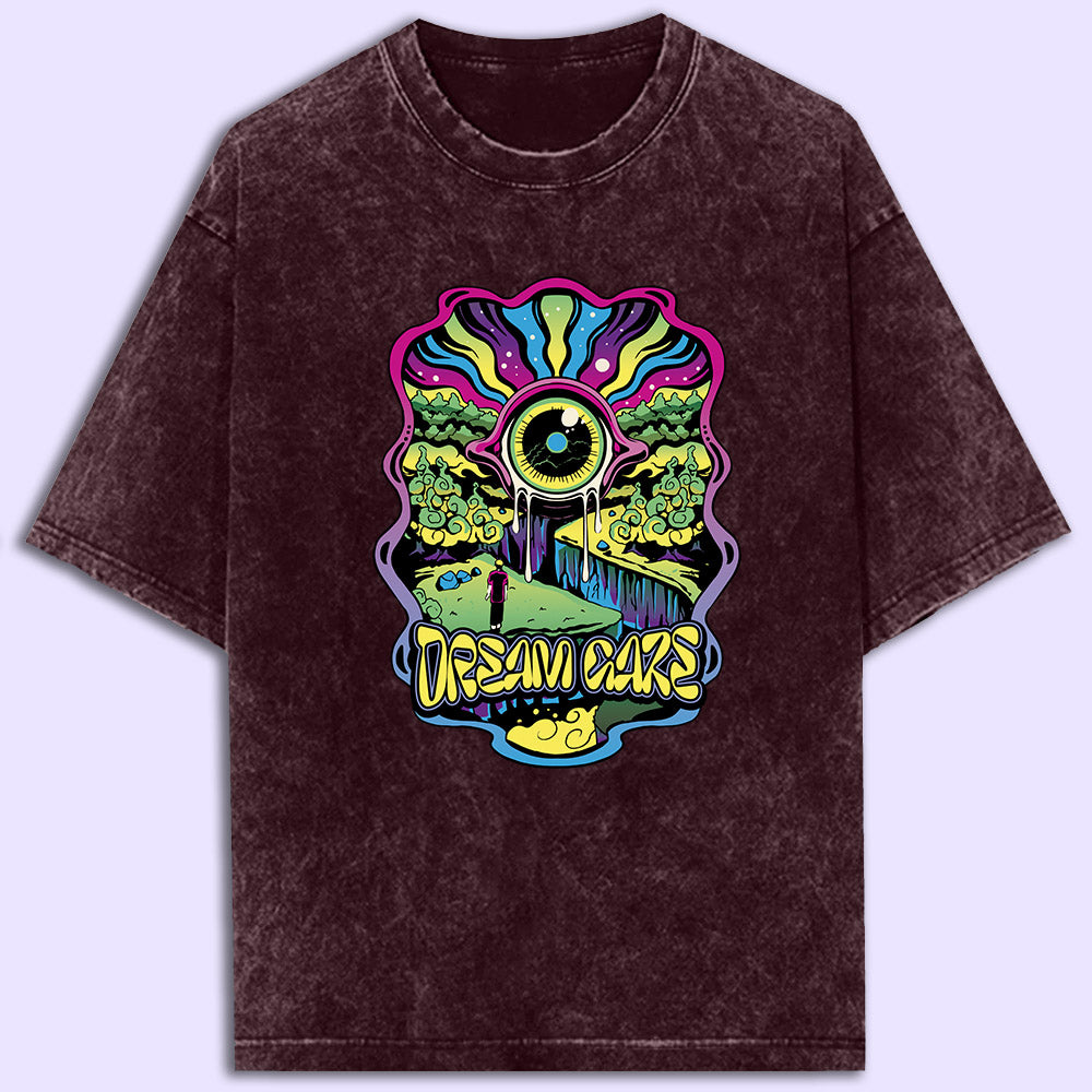 Dream Gaze Acid Wash Oversized T-Shirt