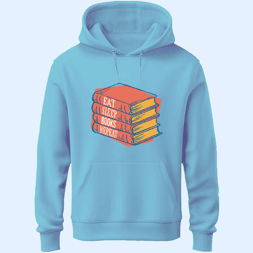 Eat Sleep Book Repeat Unisex Hoodie
