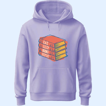 Eat Sleep Book Repeat Unisex Hoodie