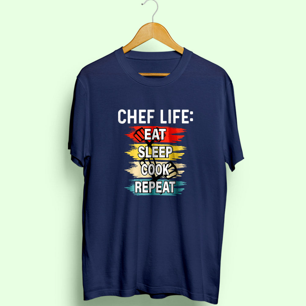 Eat Sleep Cook Repeat Half Sleeve T-Shirt