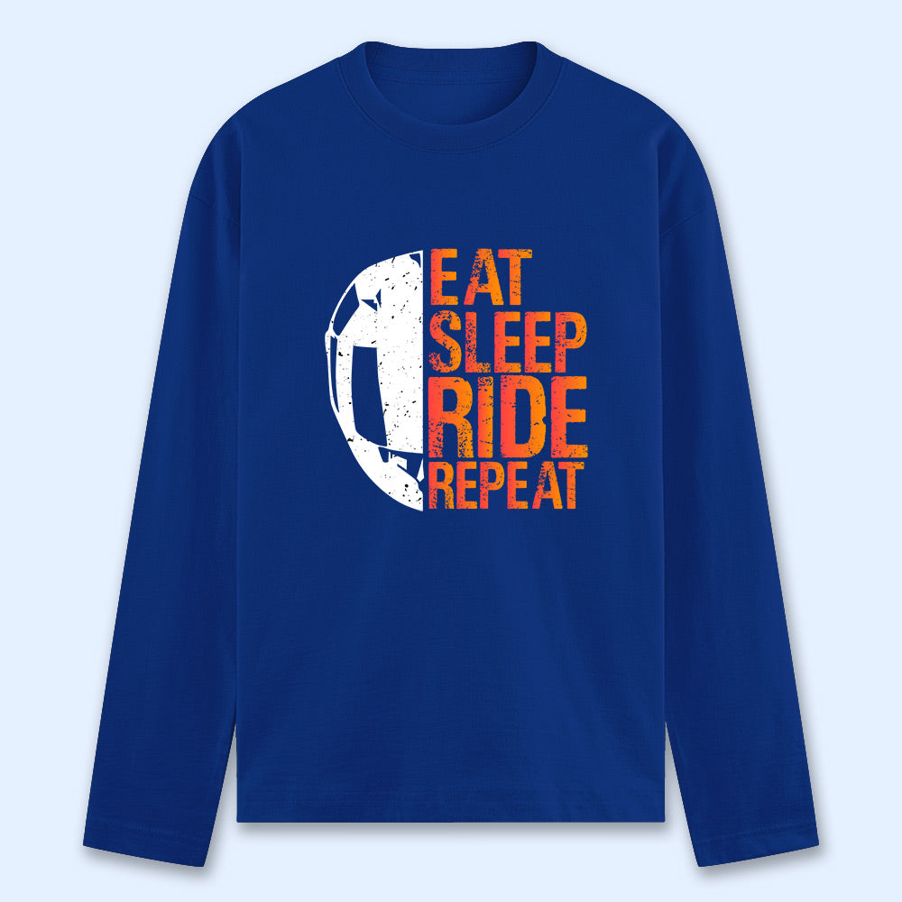 Eat Sleep Ride Repeat Full Sleeve T-shirt - Soul & Peace
