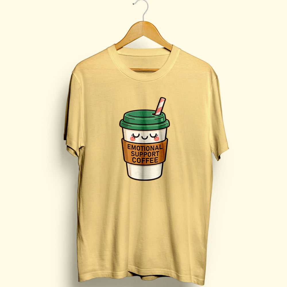 Emotional Support Coffee Half Sleeve T-Shirt
